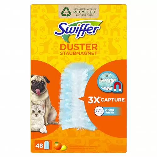 Swiffer Piumini Catturapolvere, 6 Piumini Duster, Cattura e Intrappola Polvere e Sporco