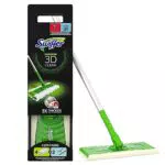 Swiffer Panni Catturapolvere, 1 Scopa 2 Panni Lavapavimenti e 4 Panni Dry 3D