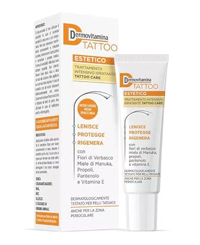 Tattoo Estetico - Crema tattoo idratante - Preserva la bellezza del tatuaggio e del trucco semipermanente- Fiori di verbasco