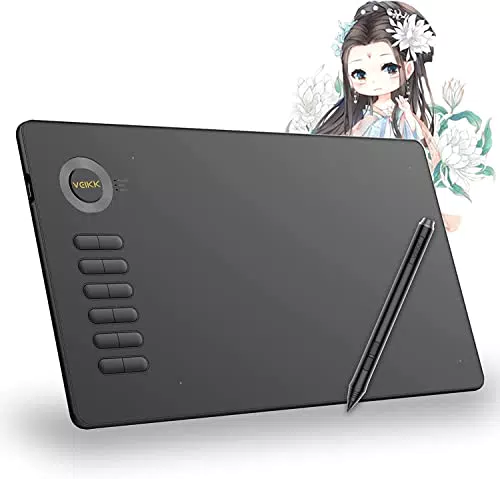 Tavoletta Grafica, Supporto Linux e Chrome OS, 12 Tasti Personalizzabili e 8192 livelli di Penna senza Batteria