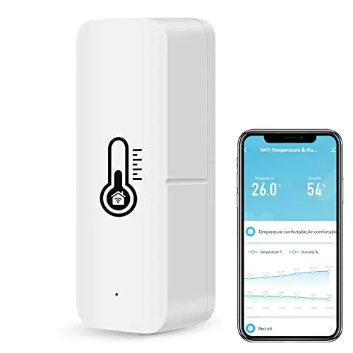 Termometro igrometro WiFi intelligente, sensore di temperatura e umidità Bluetooth per interni ed esterni