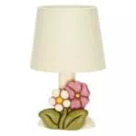 THUN, Lampada con Fiore di Malva in Ceramica Decorata a Mano