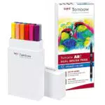 Tombow ABT-12P-1 tratto fine, Set da 12 Pennarelli, colori Primari