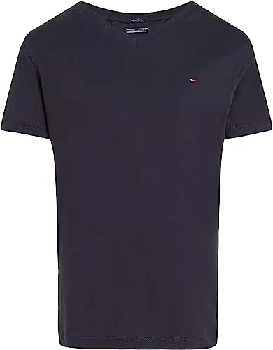Tommy Hilfiger Boys Basic VN Knit S/s Maglietta, Blu