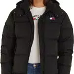 Tommy Jeans Piumino Donna Alaska Puffer Invernale, Nero