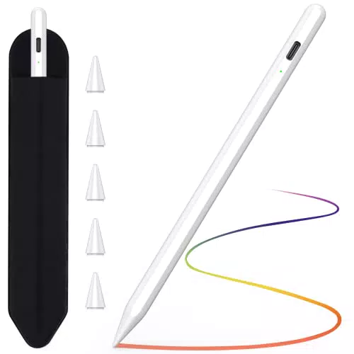 TQQ Penna per Apple iPad, 2 Generazione ipad Pencil con Sensibile all'Inclinazione & Rigetto del palmo