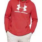 Under Armour Sportstyle Terry Logo Felpa, Uomo, Rosso