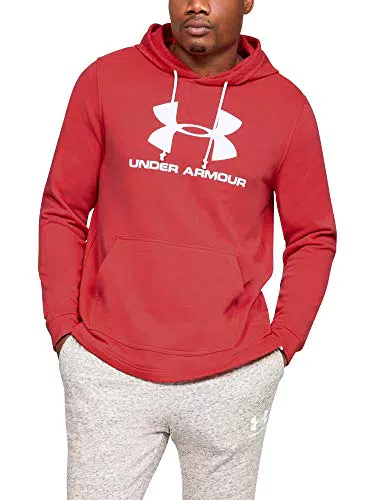Under Armour Sportstyle Terry Logo Felpa, Uomo, Rosso