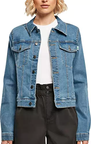 URBAN CLASSICS Giacca Jeans Donna, Giacca in Cotone Organico