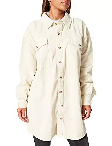 Urban Classics Ladies Long Corduroy Overshirt Camicia