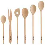 UULKI, Set di cucchiai da cucina in legno di faggio