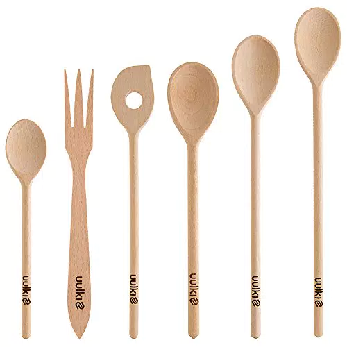 UULKI, Set di cucchiai da cucina in legno di faggio