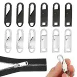 VFANDV Cursore Cerniera 12 Pezzi, Cursori per Cerniere Lampo Accessori Per Cerniere Universali Rimovibili Linguette in Metallo Con Cerniera Cursore Cerniera Ricambio Per Vestiti Bagagli Valigie Zaini