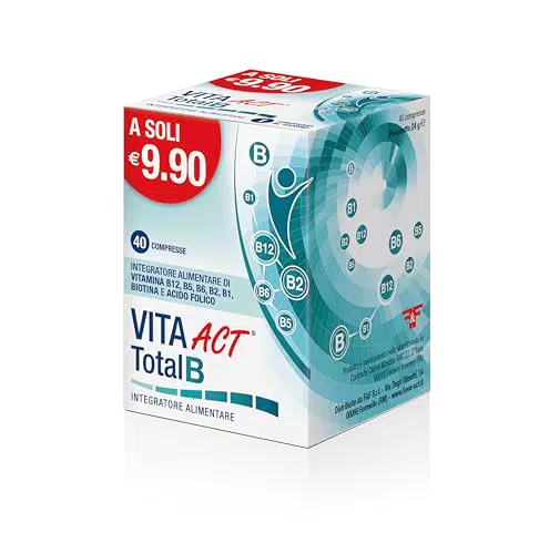Vita Act Total B, Integratore Alimentare a base di Vitamine del gruppo B ed Acido Folico