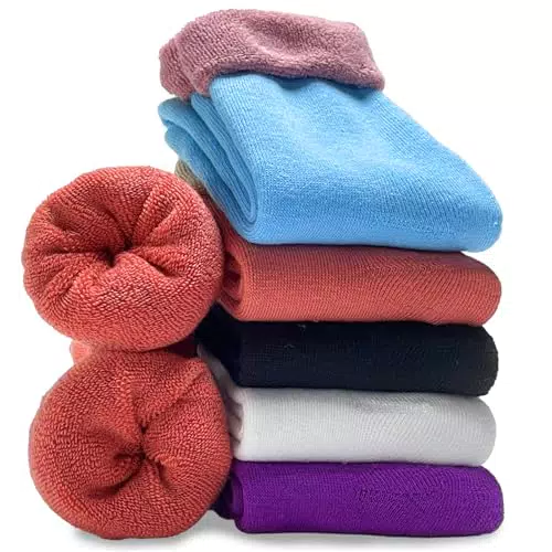 VoJoPi Calze Termiche Donna, 5 paia Calzini Donna Invernali
