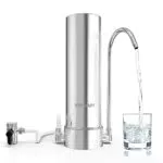 Vortopt Filtro Acqua Rubinetto Aggiornato da Banco in Acciaio Inossidabile - Filtraggio a 5 Stadi per 30.000 Litri - Depuratore d'acqua con KDF
