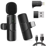 VOVIGGOL Microfono Lavalier Wireless per iPhone iPad Androide e PC