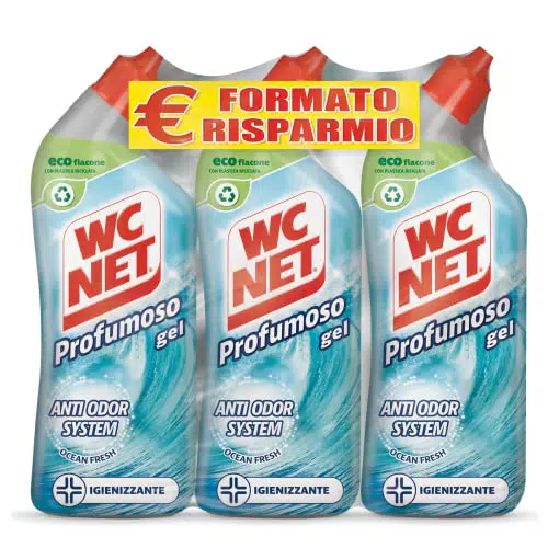 Wc Net - Profumoso Gel, Anticalcare e Igienizzante per WC, Fragranze Assortite, 12 pezzi