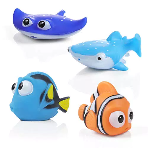 WolinTek 4pcs Creature Marine Giocattoli da Bagnetto per Bambini