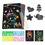 WolinTek Fogli di Grattare Disegni Scratch Art Neri