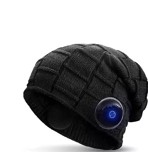 WUEAOA Cappello Uomo Donna Natale Invernali, Berretto Bluetooth 5.1 Musica con Cuffie Stereo e Microfono Viva Voce