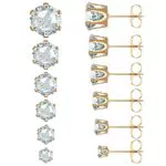 XINGXINLIAN 6 Paia Orecchini Uomo Donna con Zirconia Cubica