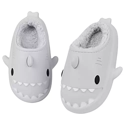 ydscsci Pantofole squalo calde Ragazzi e ragazze, simpatiche squalo Caldi Inverno pantofole