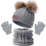 ZLPBAO 3in1 Inverno Berretto Scaldacollo Guanti Set