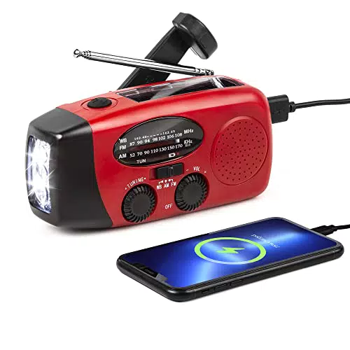 ZOVCAL Radio Energia Solare di Emergenza, Radio Meteorologica NOAA per Emergenza Domestica e da Campeggio con AM/FM