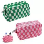 Prasacco 2 Trousse per cosmetici a scacchi
