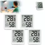 Termometri Igrometro Digitali: Mini Termoigrometro con Supporti e Magneti, Facile da Leggere - Ideale per Interni.
