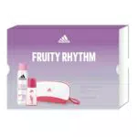 Adidas, Confezione Regalo Fruity Rhythm, Eau de Toilette Donna 30 ml e Deodorante Spray 150 ml con Pochette da Viaggio