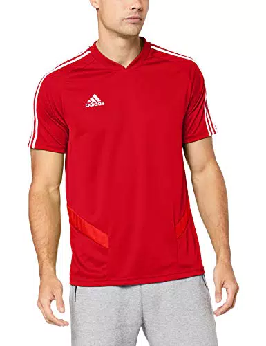 adidas Tiro19 T-Shirt sportiva da Uomo, rosso