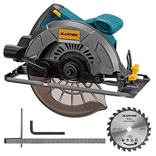 ALEAPOW Sega circolare 1200 W, 5800 giri/min, lama 24T Ø 185 mm