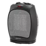 Amazon Basics - Termoventilatore oscillante in ceramica da 1500 Watt con termostato regolabile