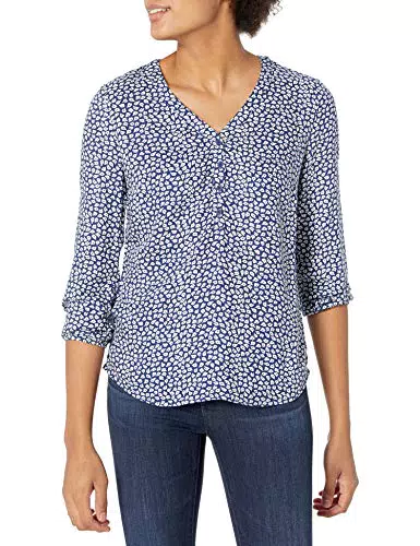 Amazon Essentials Camicia Popover con Maniche a 3/4