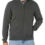 Amazon Essentials Maglione in Cotone con Cerniera Integrale Uomo