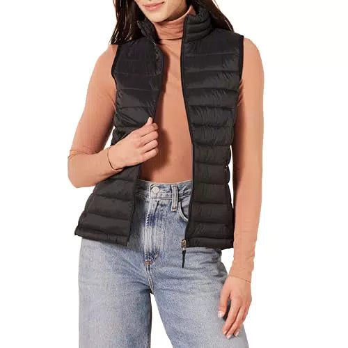 Amazon Essentials Piumino Smanicato Ripiegabile Impermeabile Leggero Donna