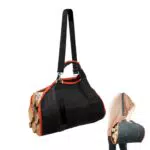 Aresvrgo Borsa Porta Legna da Ardere con Manico e Tracolla Regolabile