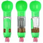 ArgoPets - Borraccia per Cani Portatile Porta Crocchette per Cani e Gatti Bottiglietta porta Acqua per Cani e Gatti Contenitore Sacchetti Igienici Borraccia con ciotola integrata per cani