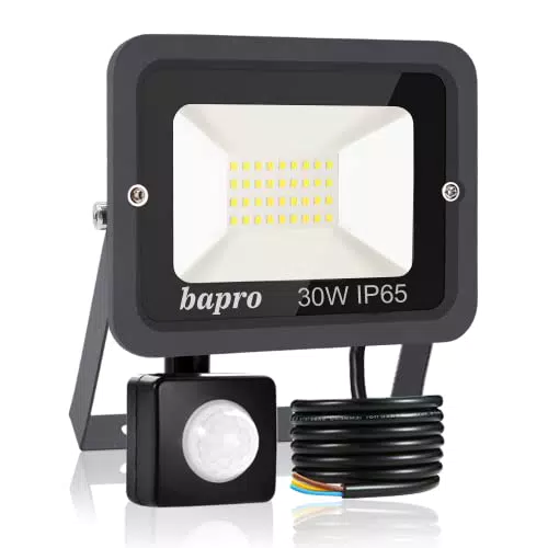 Faretto LED con Sensore di Movimento - Luce di Sicurezza Bianco Freddo IP65