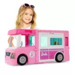 Barbie Camper dei Sogni - Veicolo 3 in 1 Trasformabile con Piscina - Pick-Up e Barca - Dettagli realistici - 50 Accessori - Regalo Bambini 3-7 Anni