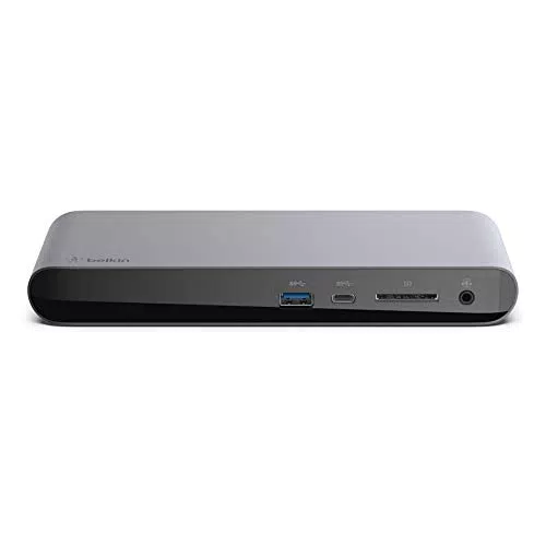 Belkin Dock Thunderbolt 3 Pro con cavo Thunderbolt 3 - Supporto Doppio Monitor 4K - Velocità fino a 40 Gbps - Ricarica fino a 85 W