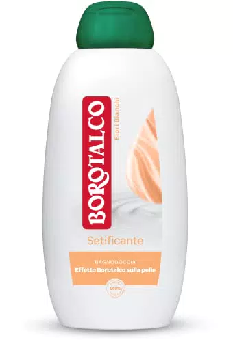 Borotalco Bagnodoccia Setificante Fiori Bianchi - Formula Delicata e Sensuale - Flacone 600 ml