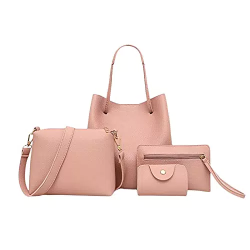 Borsa da donna a secchiello da 4 pezzi, borsa da donna a più pezzi