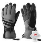 Brace Master Guanti da Sci Impermeabili - Touchscreen 3M Thinsulate Guanti Invernali Caldi Freddo Guanti da Neve Pesca sul Ghiaccio