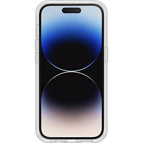 Bundle per iPhone 14 Pro OtterBox cover Symmetry Clear testata 3x vs le norme anti caduta MIL-STD 810G + protezione schermo vetro Alpha con 3x Tecnologia Anti Graffio