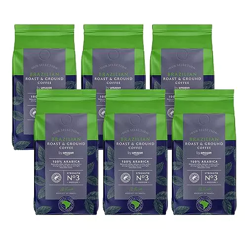 by Amazon Caffè tostato e macinato Brasiliano, Tostatura media