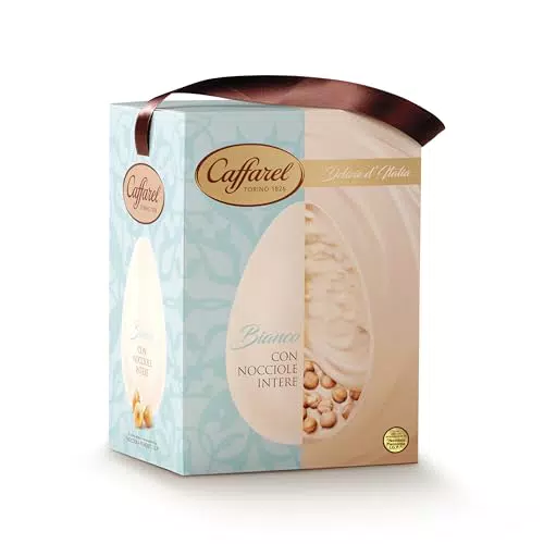 Uovo di Pasqua Caffarel con Cioccolato Bianco e Nocciole Intere