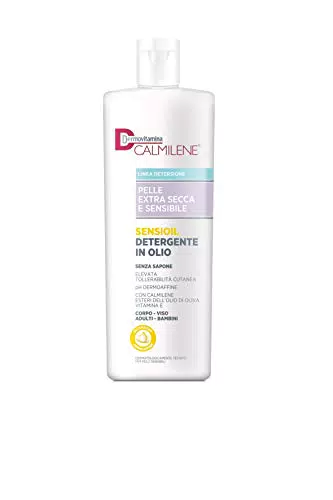 Dermovitamina Calmilene SensiOil 500 ml, Detergente in olio per la detersione quotidiana della pelle di corpo e viso più delicata